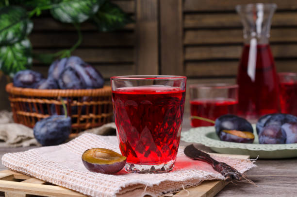 istock Transparent red drink in glass 1065682662