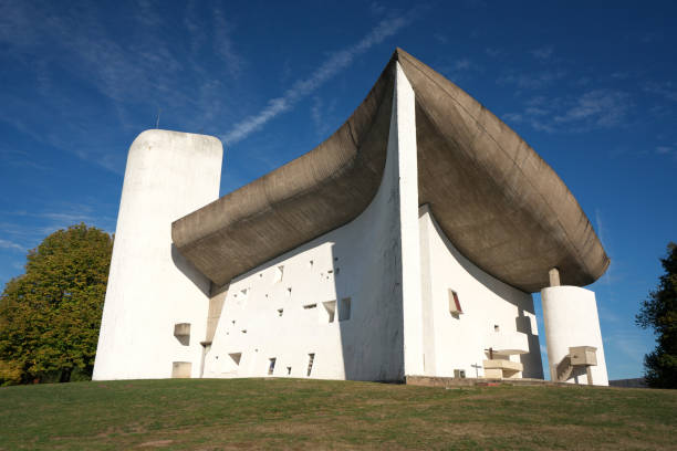 Ronchamp,France-October 14, 2018: A Roman Catholic Chapel in Ronchamp, France