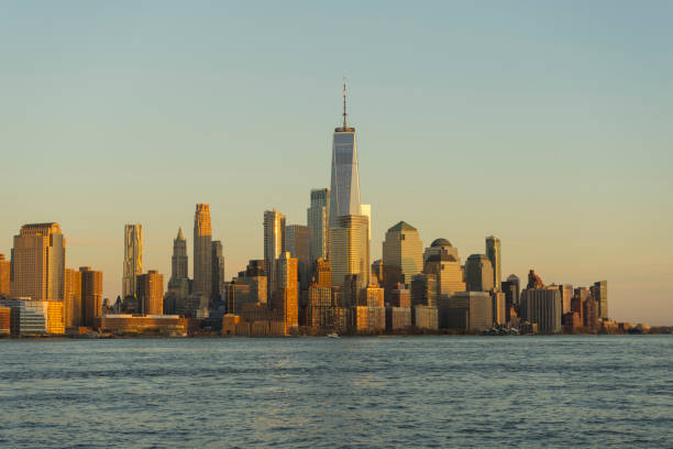 istock Manhattan Skyline from New Jersey at twilight time 1065688722