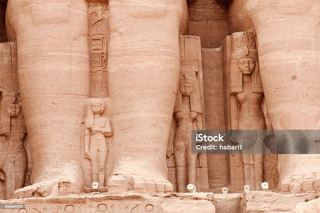 Abu Simbel temple of Ramses II, Egipt. - Zbiór zdjęć royalty-free (Hathor)
