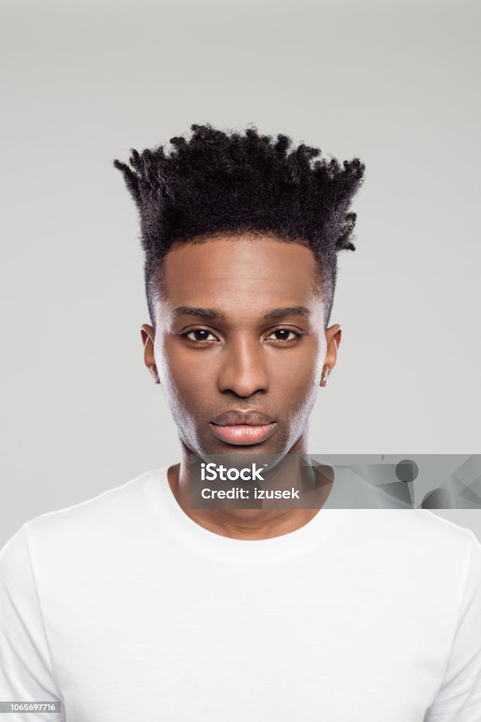 Afro American Man With Funky Hairstyle Stock Photo - Download Image Now -  Men, African Ethnicity, Hairstyle - iStock