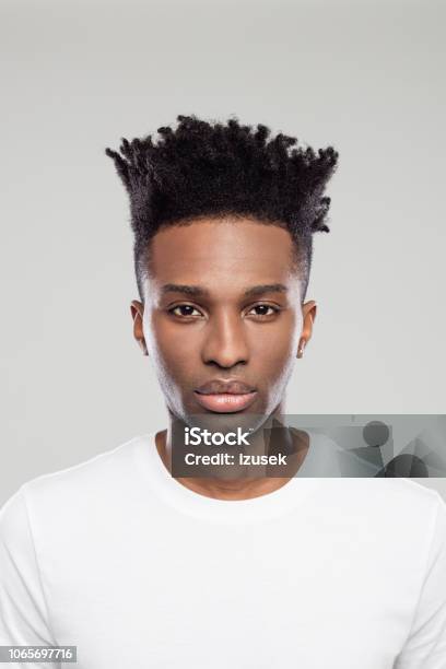 Afro American Man With Funky Hairstyle Stock Photo - Download Image Now -  Men, African Ethnicity, Hairstyle - iStock