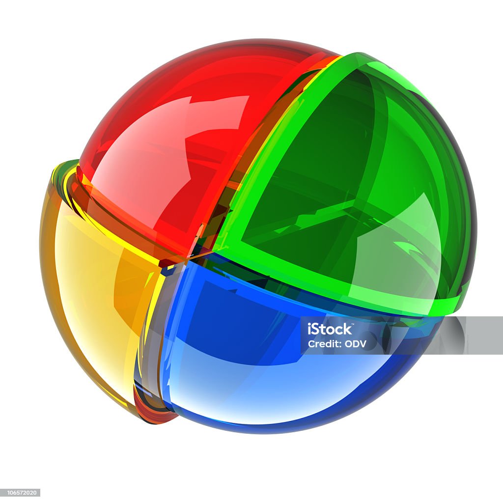 Colore Sfera di vetro - Foto stock royalty-free di Arte