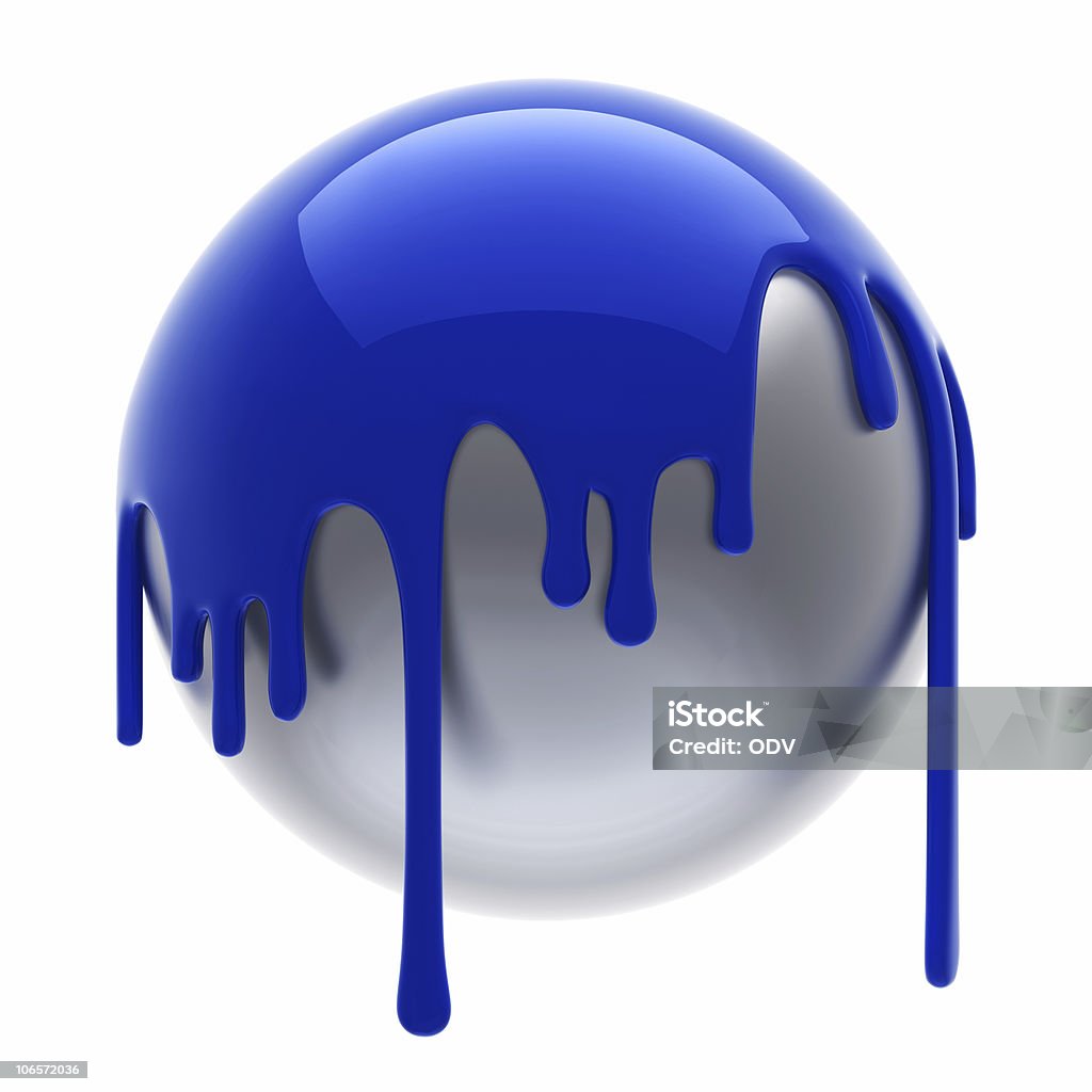 Bola azul vertida - Royalty-free Abstrato Foto de stock