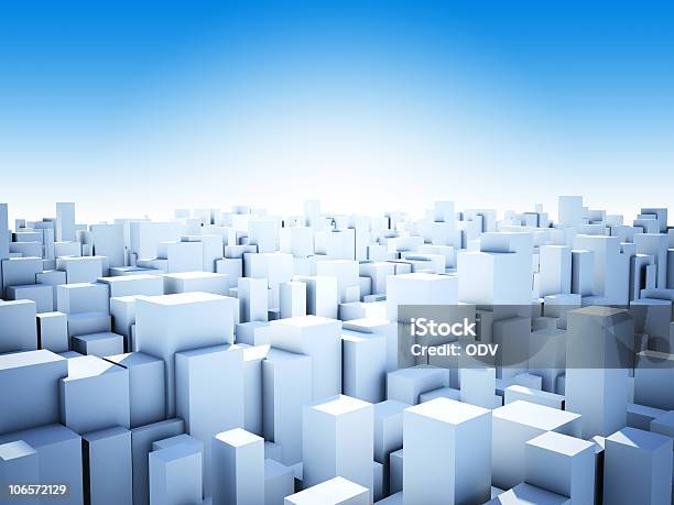 Abstract Cube City Stock Photo - Download Image Now - Abstract, Architecture, Backgrounds