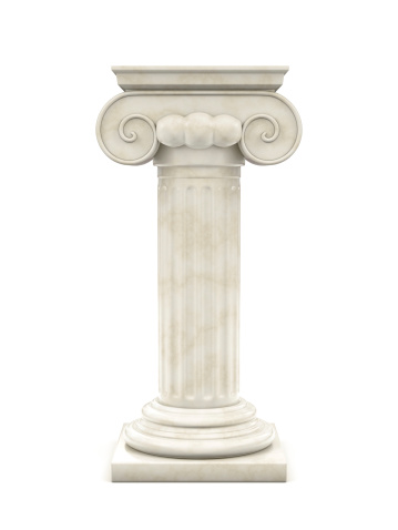 marble column isolated on white