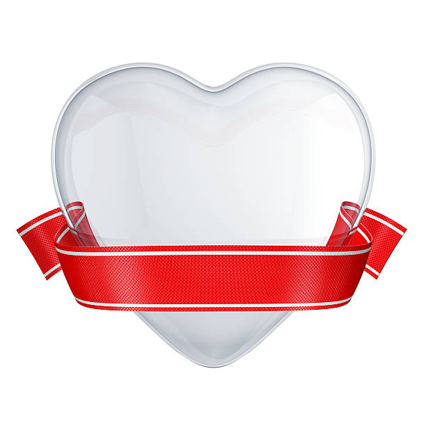 istock clear glass heart with red ribbon 106572208