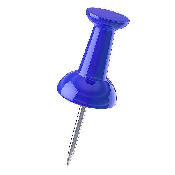 istock Close-up of a blue plastic pushpin 106572287