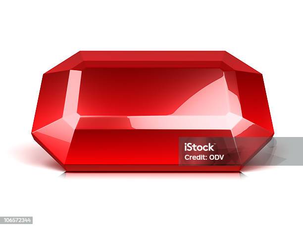 Ruby Crystal Isolated Stock Photo - Download Image Now - Bride, Bright, Color Image