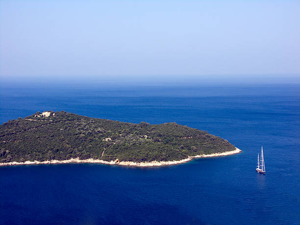 istock Dubrovnik, yacht, island sea and sky 106572891