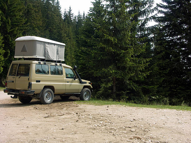 istock tent on roof car 106572902