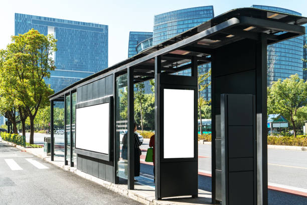 istock Bus stop billboard on stage，hangzhou,china 1065733492