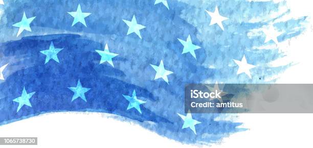 Painted Stars Stock Illustration - Download Image Now - Backgrounds, American Flag, Military