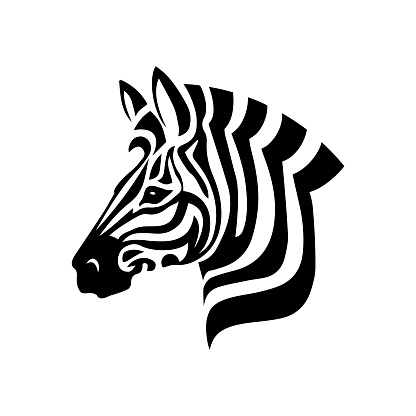 Zebra head logo design