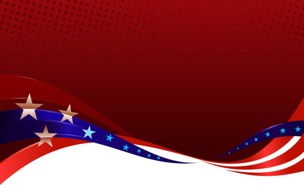 illustrazioni stock, clip art, cartoni animati e icone di tendenza di rosso e blu - backgrounds us memorial day patriotism american flag