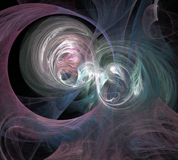 istock image of one Digital Fractal on Black Color 1065744952