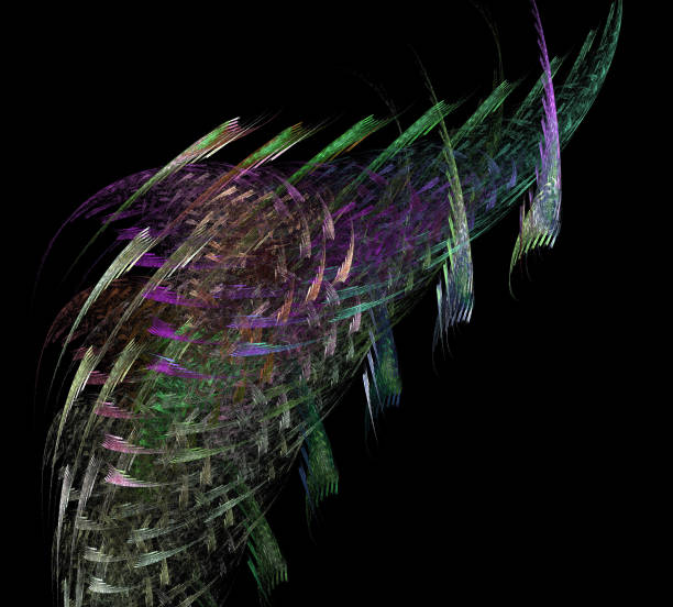 istock image of one Digital Fractal on Black Color 1065751292