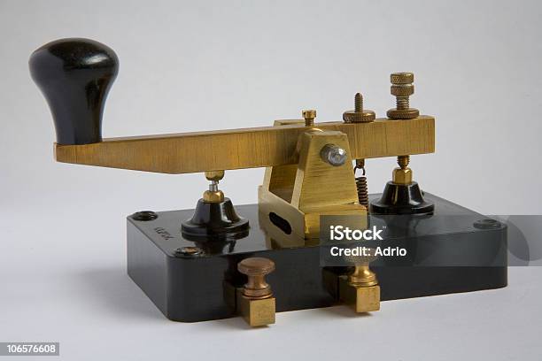 Foto de Vintage Morse Chave e mais fotos de stock de Antigo - Antigo, Antiguidade, Comunicação