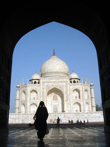 istock Female Pilgrim at the Taj Mahal 106576985