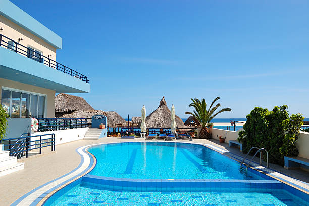 istock Swimming pool at the popular hotel, Crete, Greece 106577080