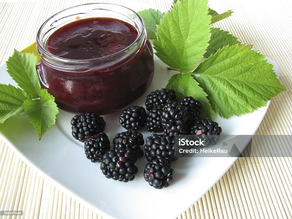 Homemade blackberry jelly - Brombeergelee  Berry Fruit Stock Photo