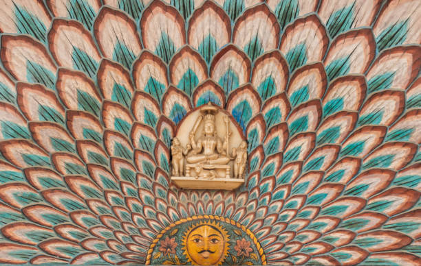istock Indian Painted Door in Jaipur 1065776960