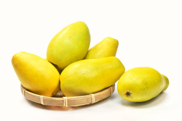 istock Chinese quince with white background 1065781726