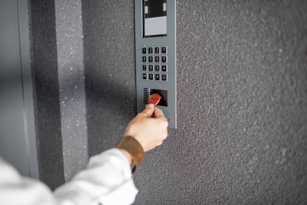 istock Opening door with a keychain 1065782158