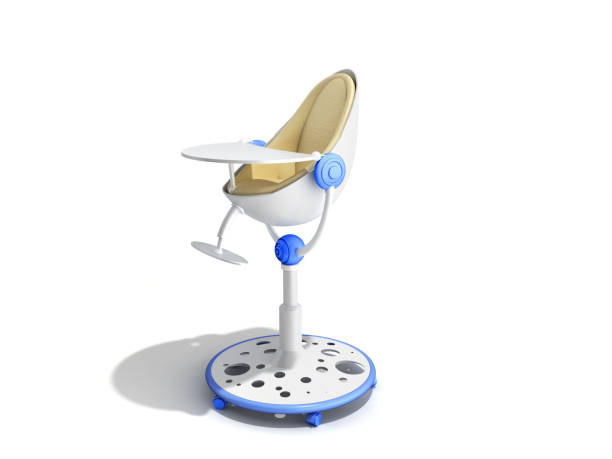 istock modern baby chair for feeding 3d render image for advertising on white 1065786758