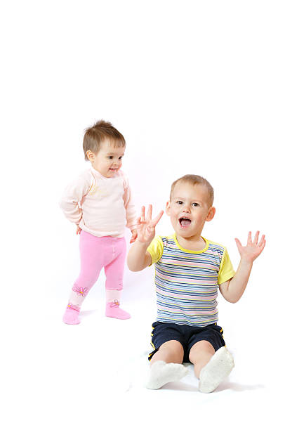 istock Childhood in two together 106580011