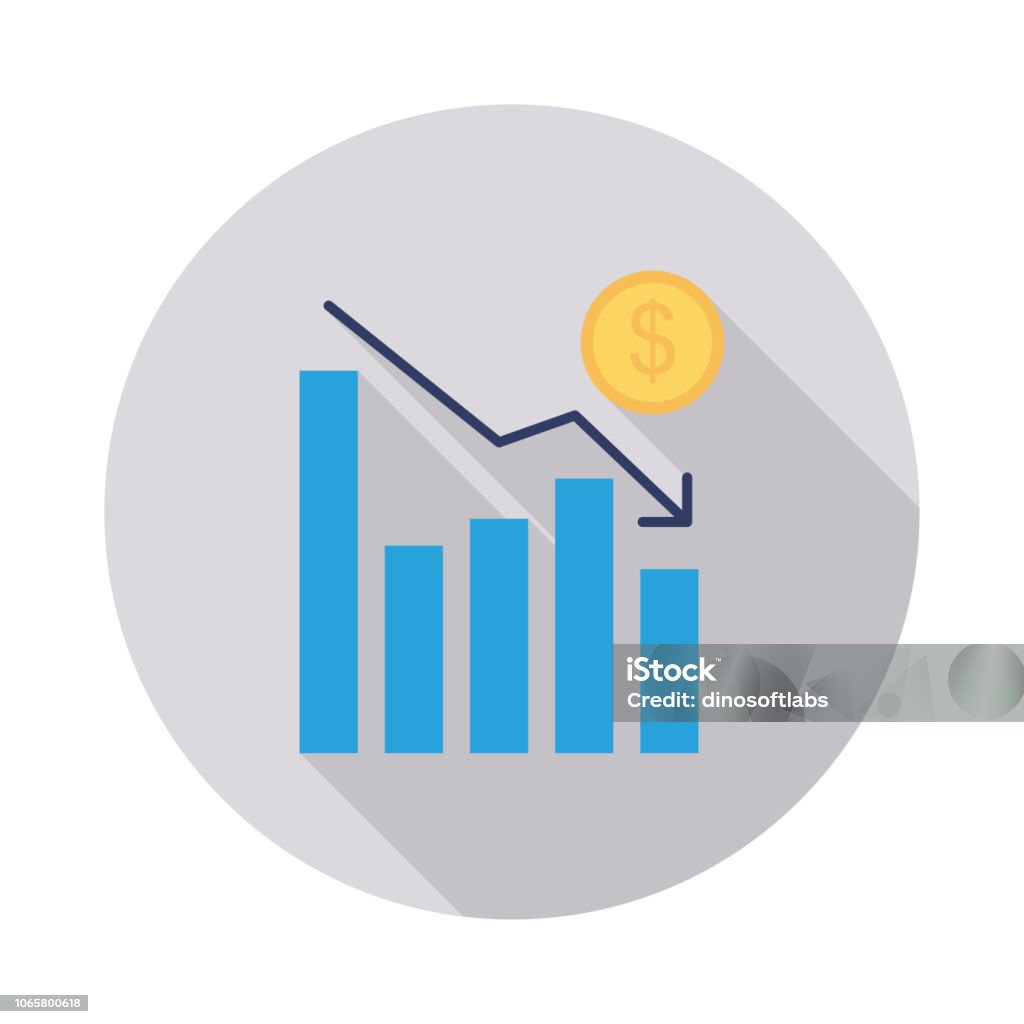 Decrease Chart Graph Stock Illustration - Download Image Now ...