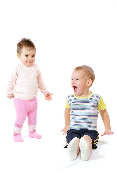 istock Childhood in two together 106580075