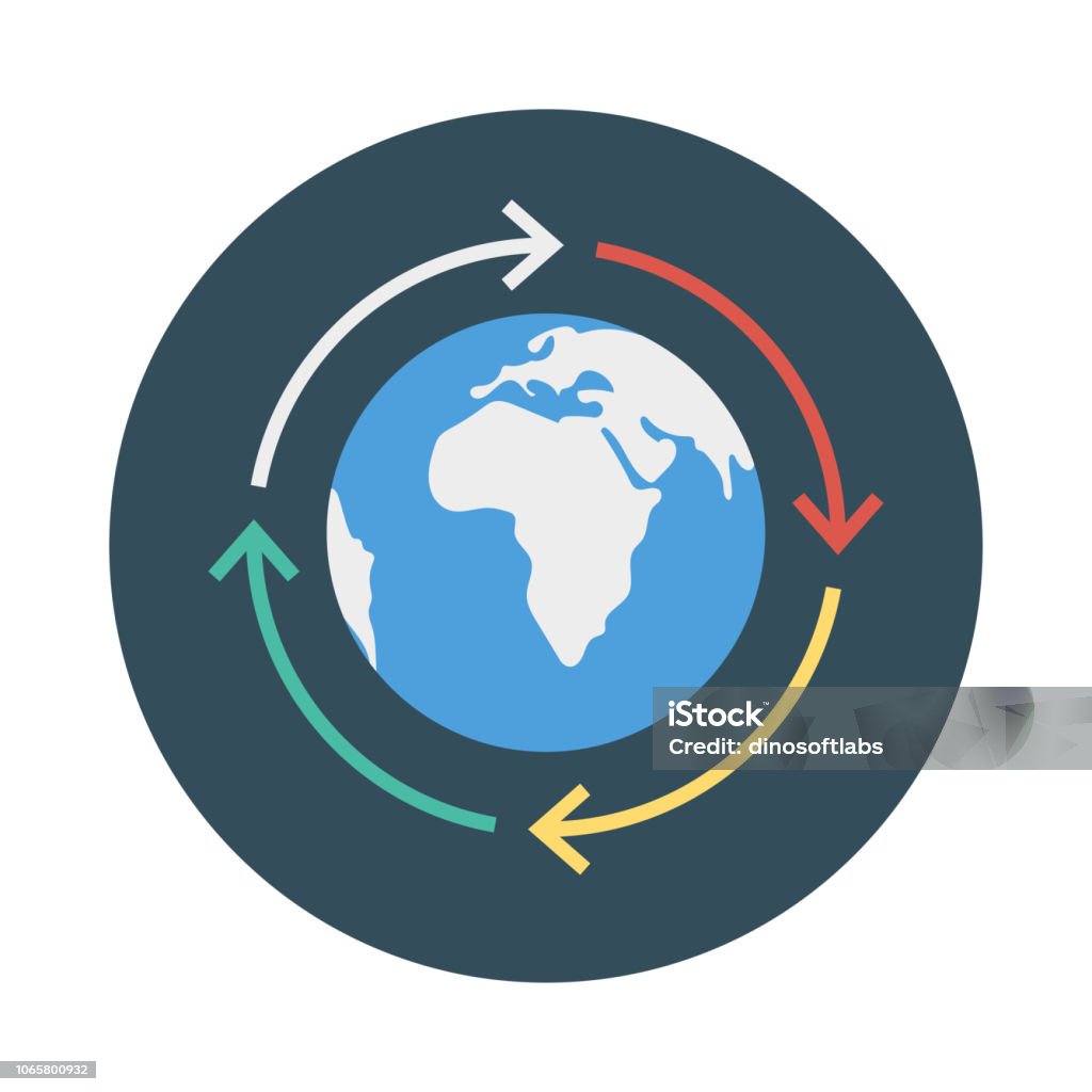 Rewind Earth Reload Refresh Earth Stock Illustration - Download Image Now ...