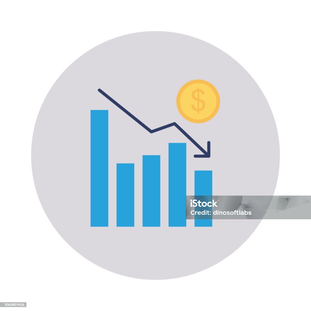 Decrease Chart Graph Stock Illustration - Download Image Now ...
