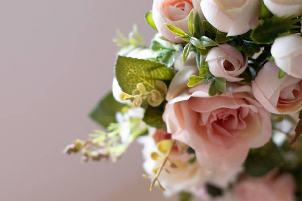 istock Pink and White Rose wreath 1065802958