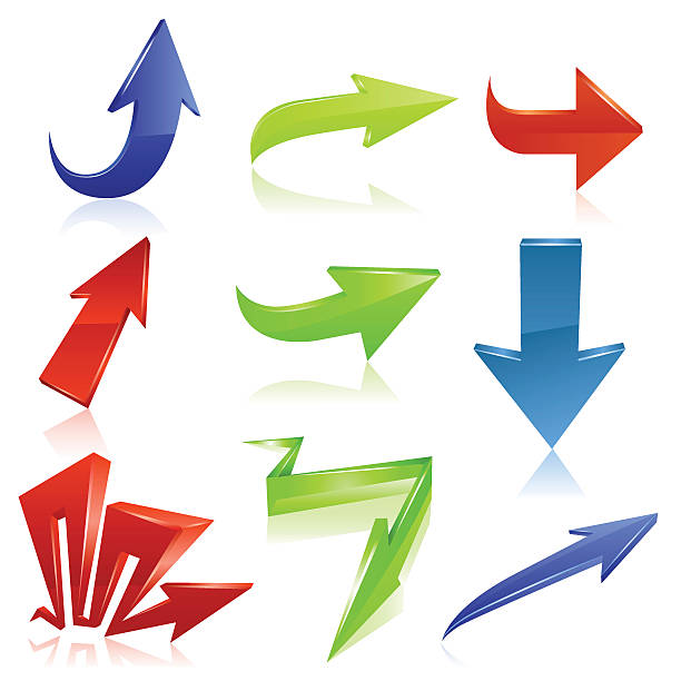 Arrow icon set. vector art illustration