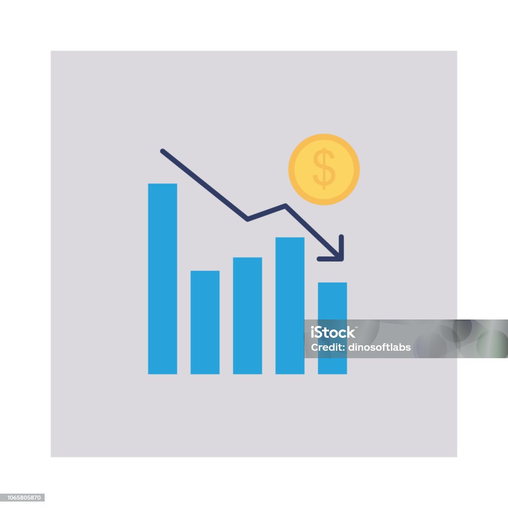 Decrease Chart Graph Stock Illustration - Download Image Now ...