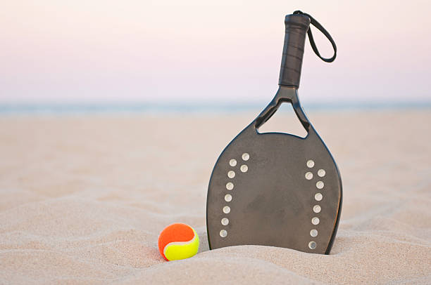 istock Beach tennis racket and ball 106580792