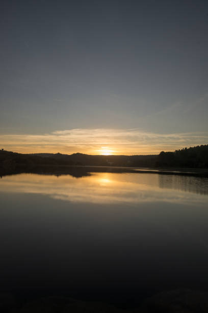 istock Sunset in the ruidera lagoons with the golden sky 1065814862