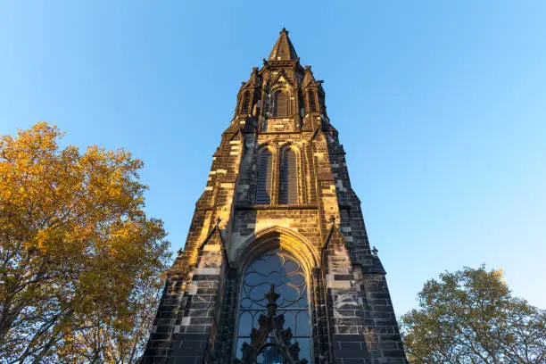 a church in bochum germany in autumn