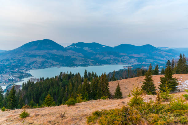 istock View at Colibita lake 1065821960