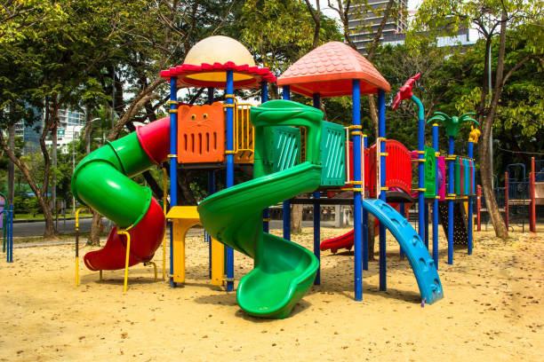 istock colorful playground in the park 1065822302
