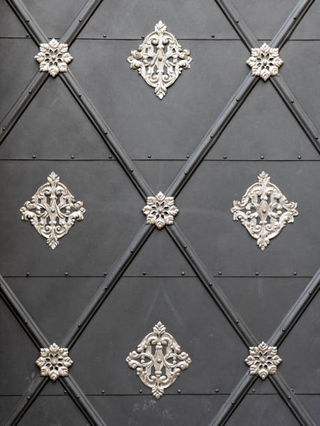 istock Closeup of a beautiful silver decoration 1065828042