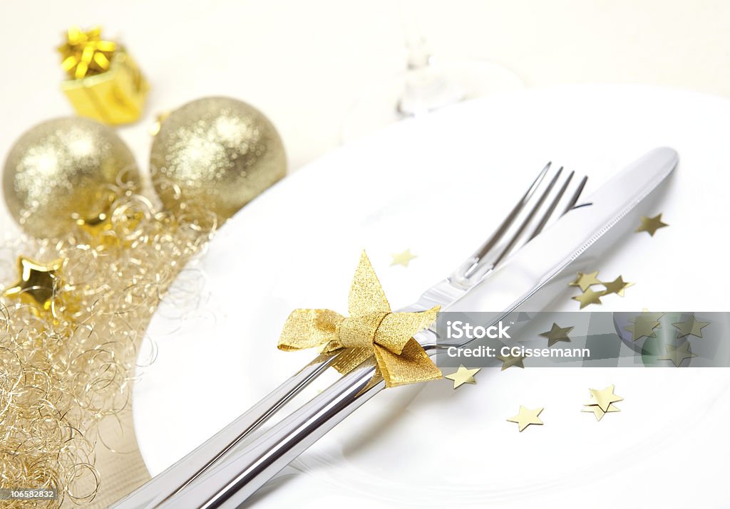 Coloque a configuração de Natal - Royalty-free Banquete Foto de stock