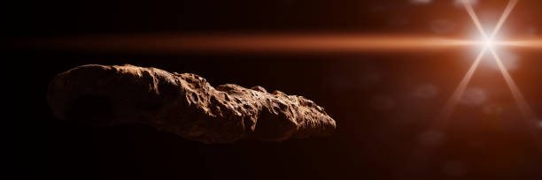 oumuamua comet, objet interstellaire en passant à travers le système solaire, astéroïde de forme inhabituelle - apparently photos et images de collection