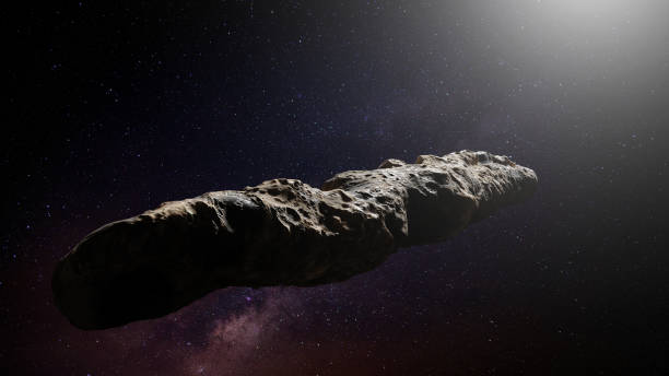 oumuamua comet, objet interstellaire en passant à travers le système solaire, astéroïde de forme inhabituelle - apparently photos et images de collection