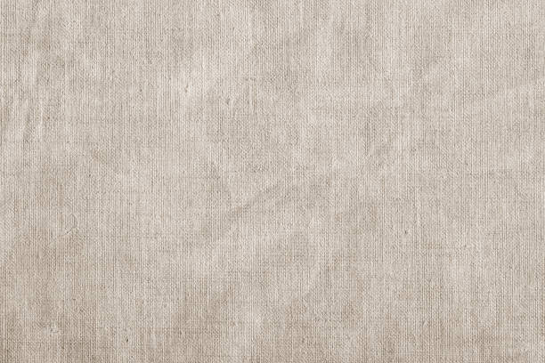 istock Artist's Coated Cotton Duck Coarse Grain Canvas Crumpled Grunge Texture 1065838016