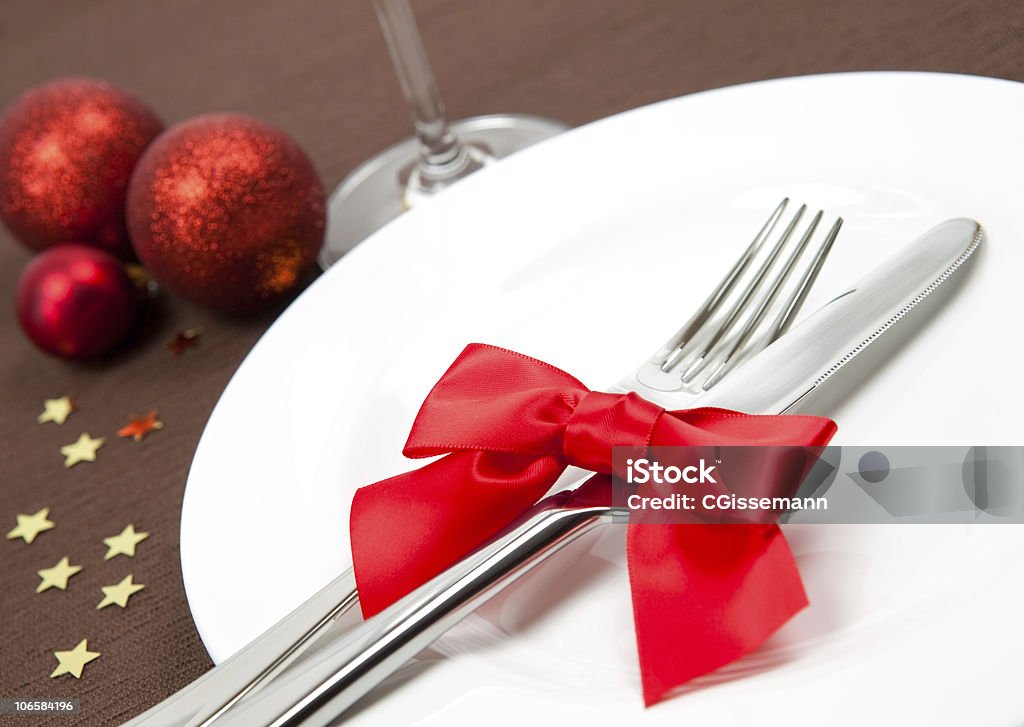 Table de Noël - Photo de Assiette libre de droits