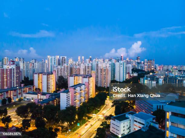 Aerial View Of Bukit Merah Street Stock Photo - Download Image Now - Singapore, Aerial View, Above