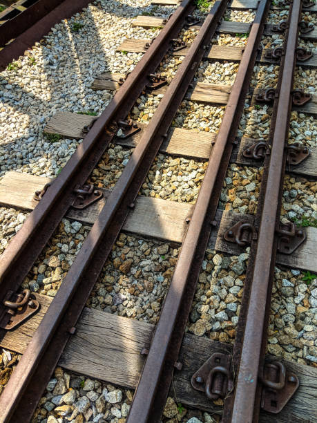 istock Abandoned Railway Track - Black and White 1065843928